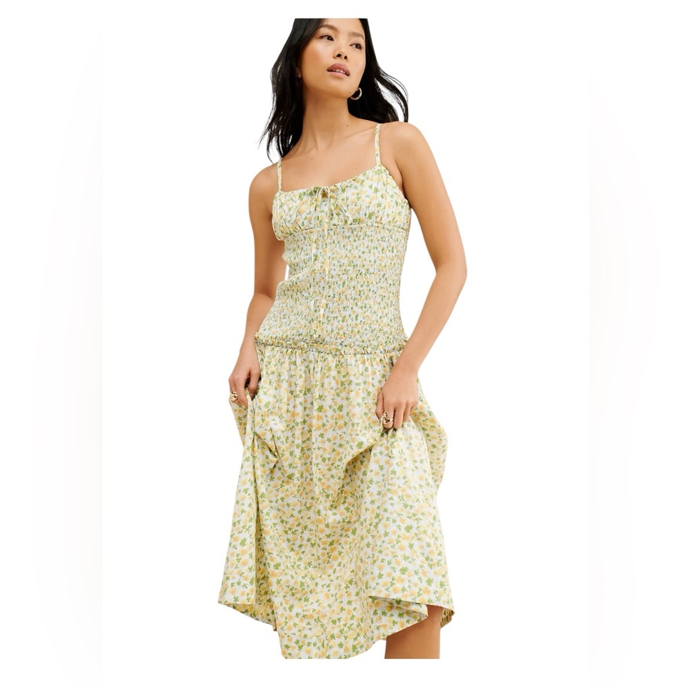 FREE PEOPLE Lavender Daze Floral Midi Dress, Size M. - Picture 5 of 13